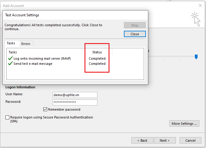 Hướng dẫn cấu hình tài khoản email trong Outlook 2012-2016-2019 17 huong dan cau hinh tai khoan email trong outlook 2012 2016 2019 7707 7